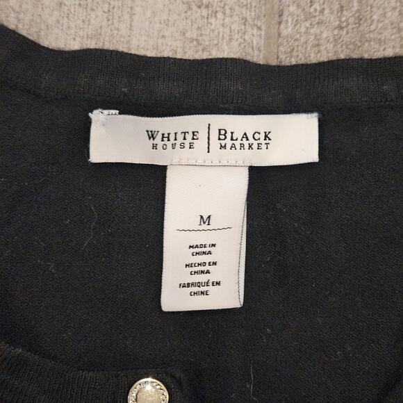 White House Black Market Cardigans Size M Lot of 3 Black Teal Button Up Sweater - Picture 13 of 14